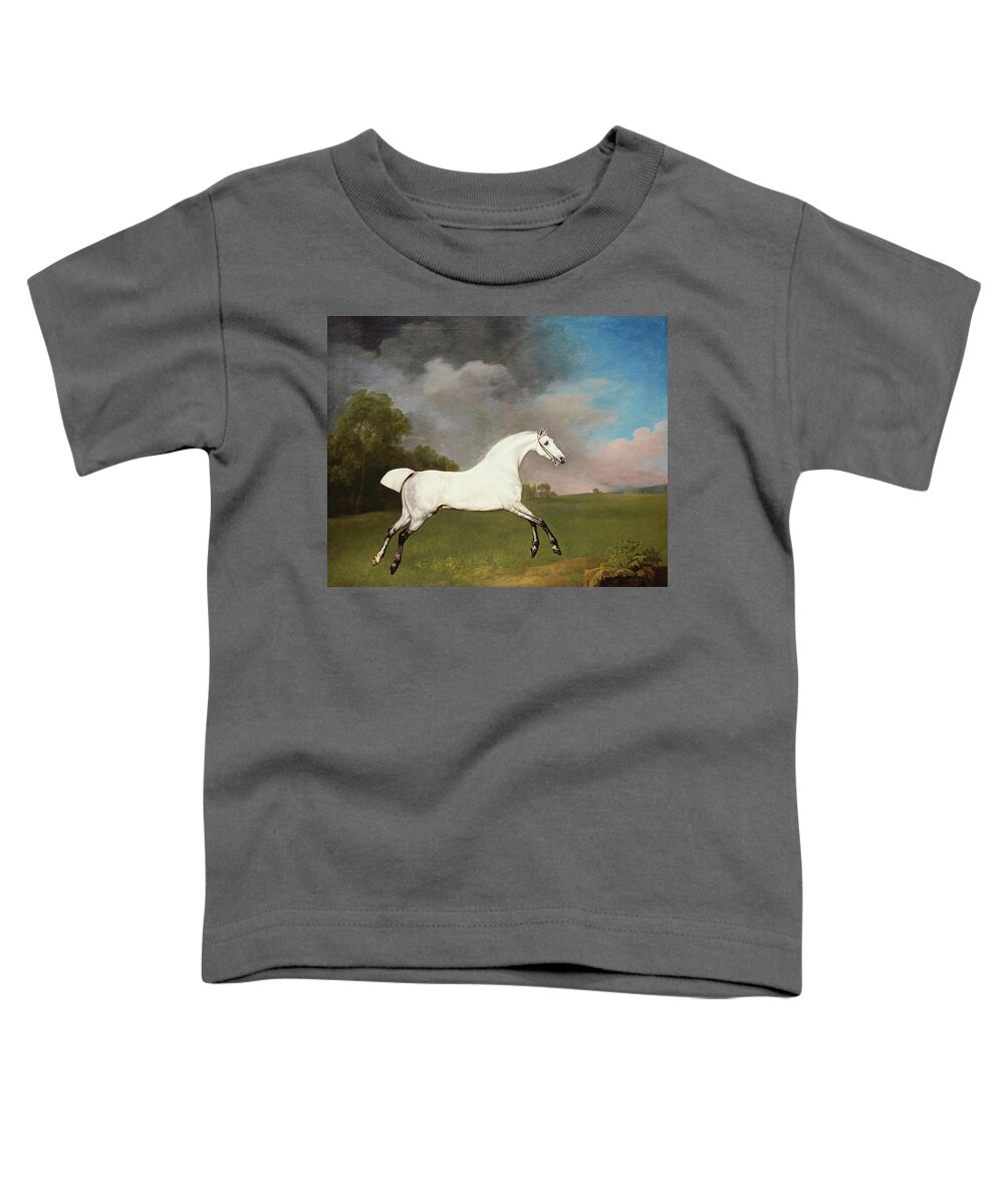 George Stubbs (1724-1806) A Grey Horse Signed And Dated 1793 Toddler T-Shirt featuring the painting A Grey Horse by George Stubbs
