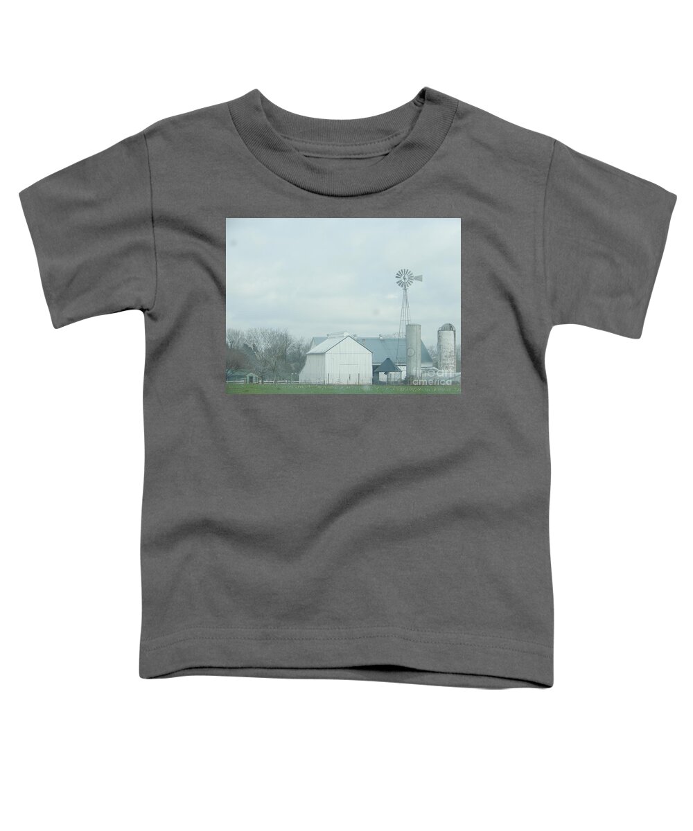 Amish Toddler T-Shirt featuring the photograph A Storm Moves In by Christine Clark