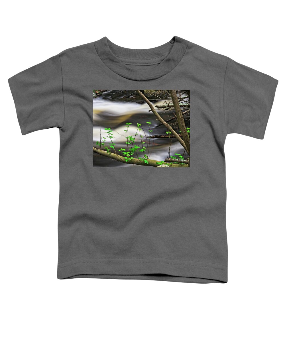 Waterfall Toddler T-Shirt featuring the photograph A Subtle But Powerful Background by Allan Van Gasbeck