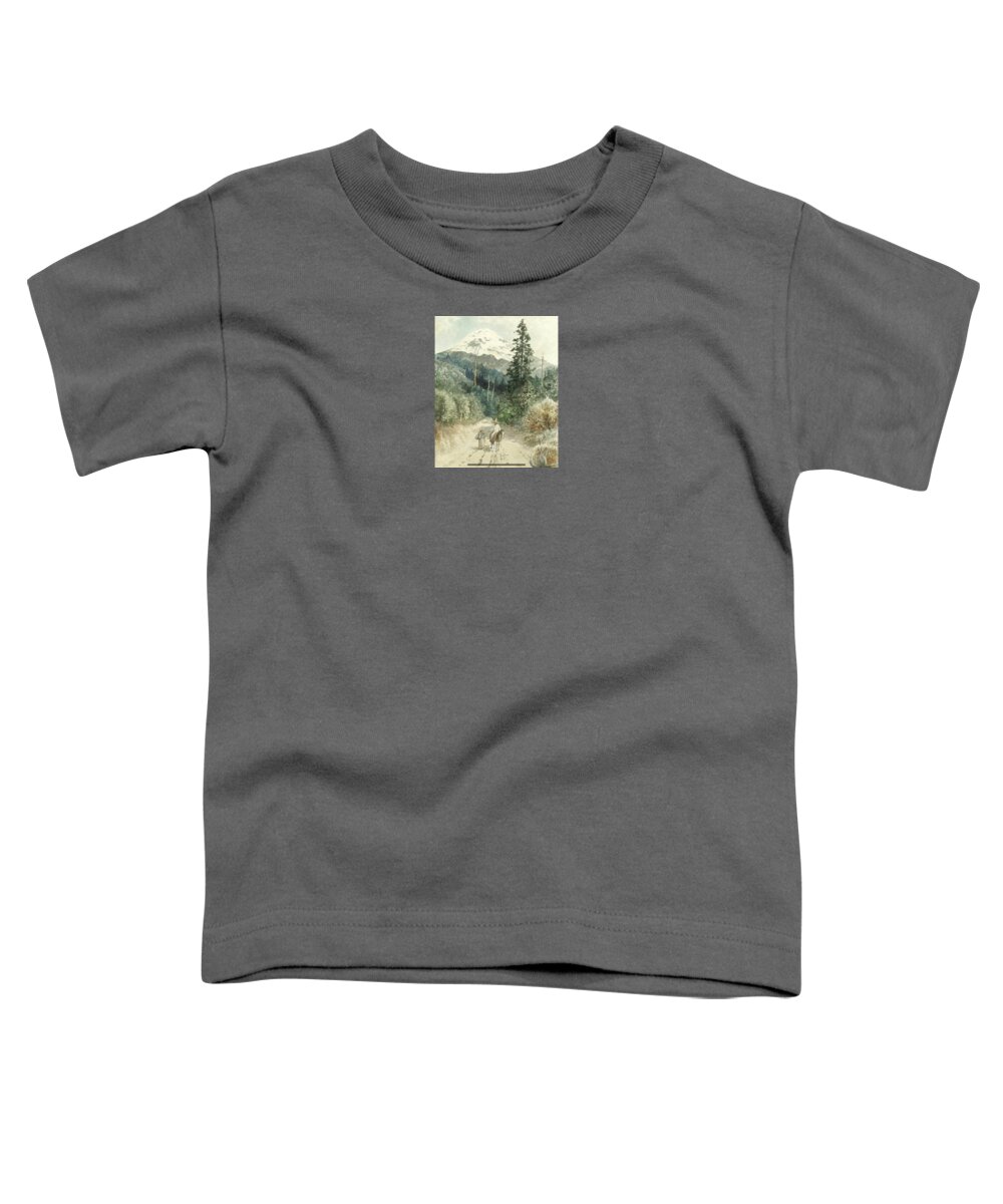 August LÖhr (german Toddler T-Shirt featuring the painting A view of Popocatepetl by MotionAge Designs