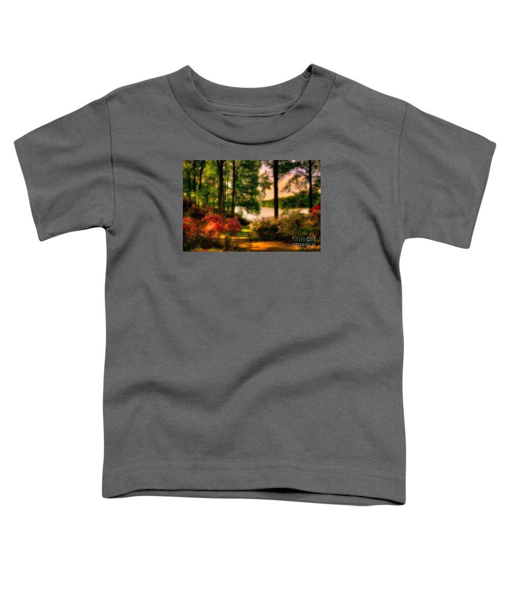 Azalea Toddler T-Shirt featuring the photograph A Walk In The Park by Lois Bryan