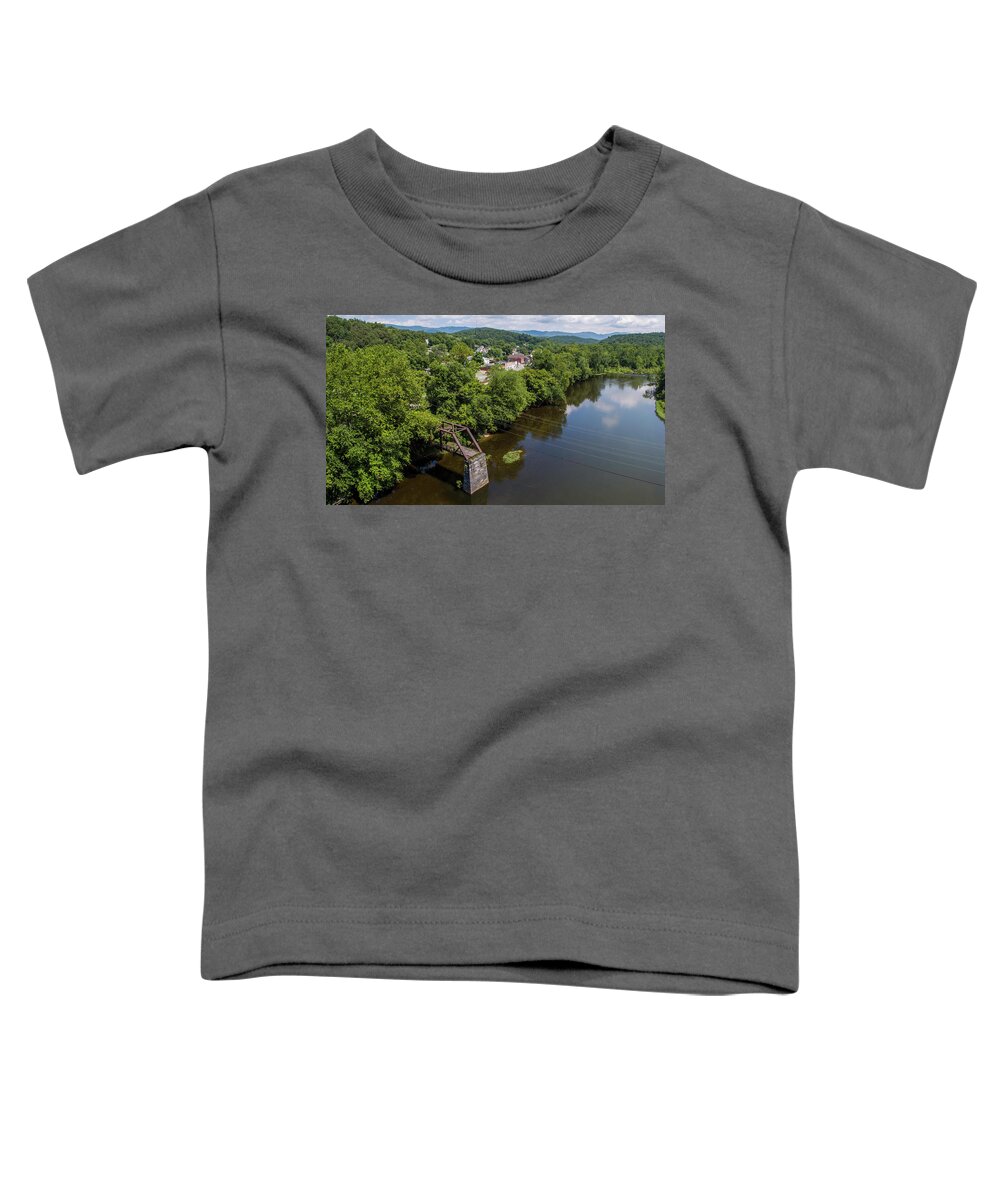 Small Town Toddler T-Shirt featuring the photograph Abandoned Bridge, Eagle Rock, VA by Star City SkyCams