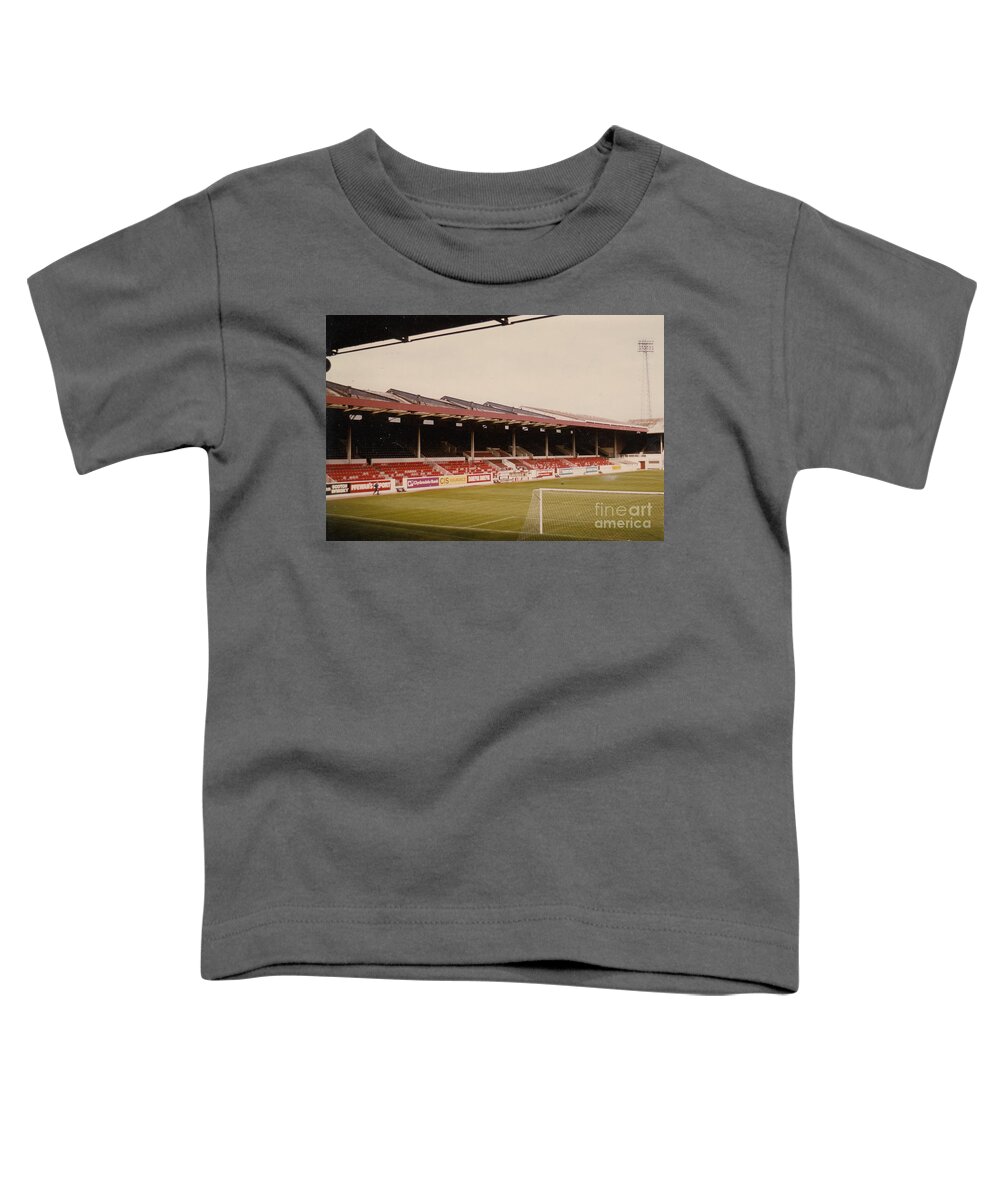  Toddler T-Shirt featuring the photograph Aberdeen FC - Pittodrie - Main Stand 2 - August 1981 by Legendary Football Grounds