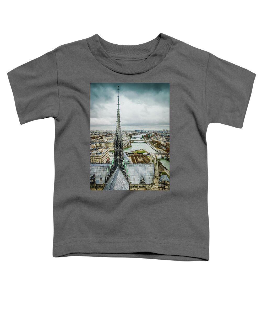 Paris Toddler T-Shirt featuring the photograph Above Paris by Rebekah Zivicki