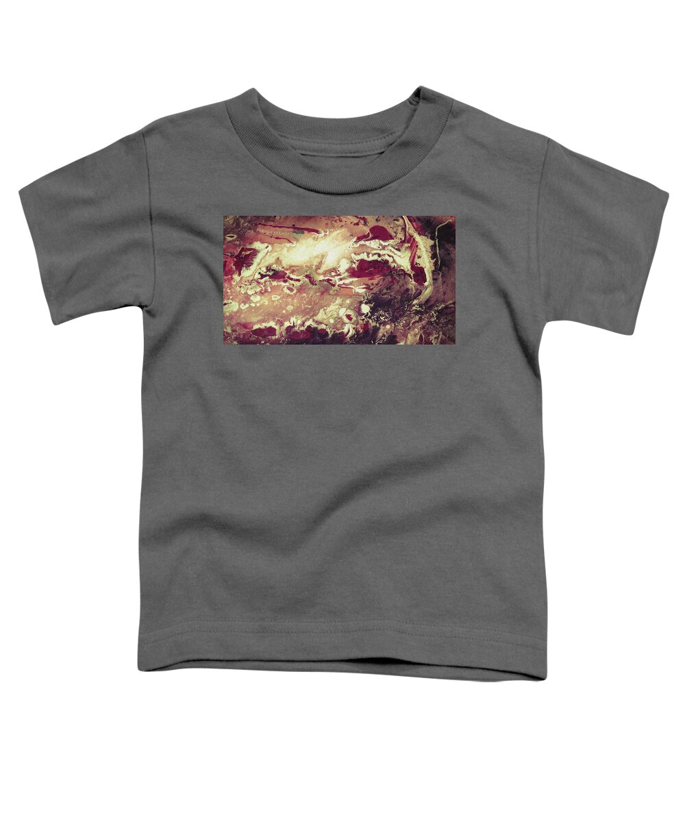 Clouds Toddler T-Shirt featuring the painting Above The Clouds - Contemporary Earth Tone Abstract Painting by Modern Abstract