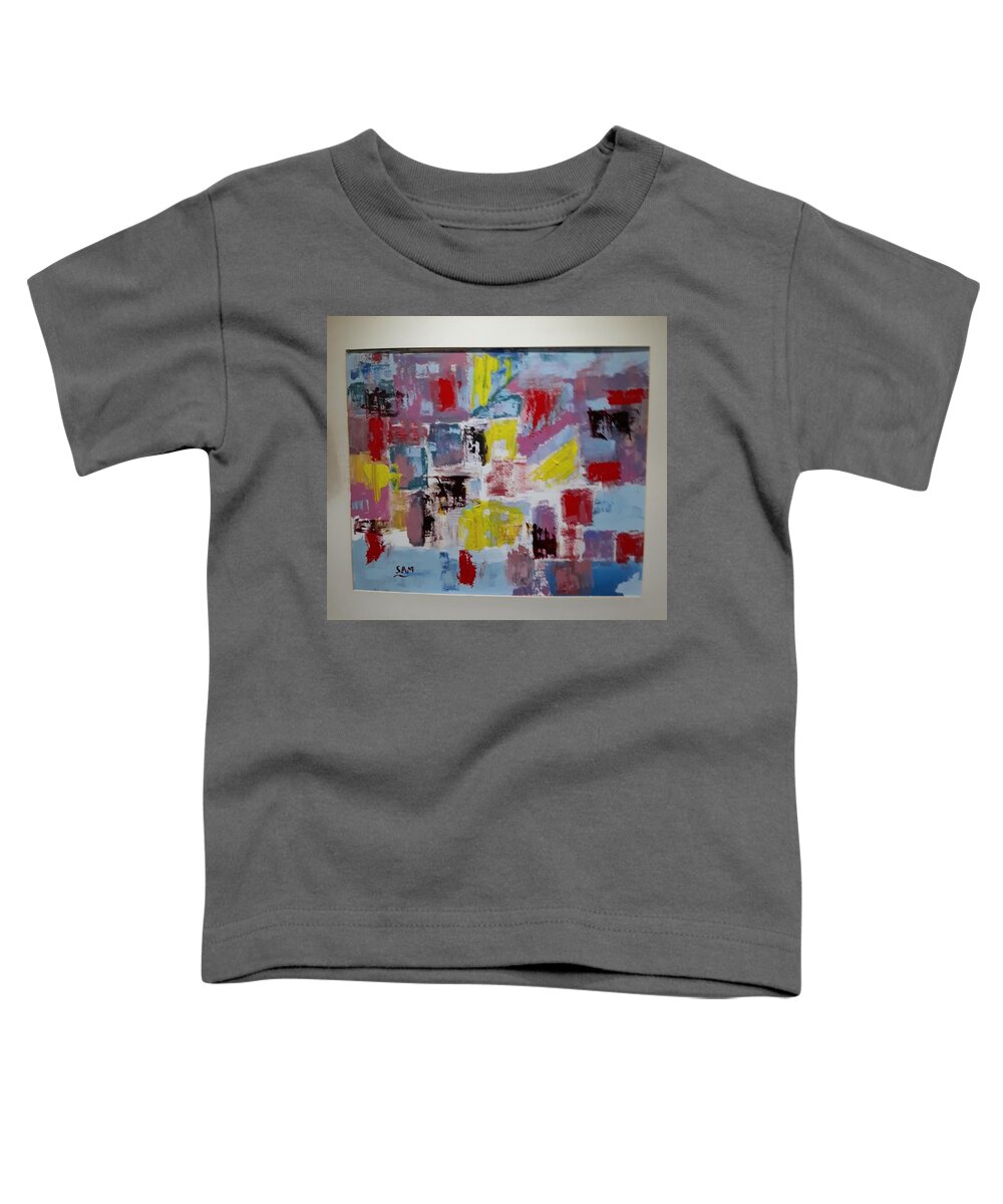 Colours Toddler T-Shirt featuring the painting Abstract art by Sam Shaker