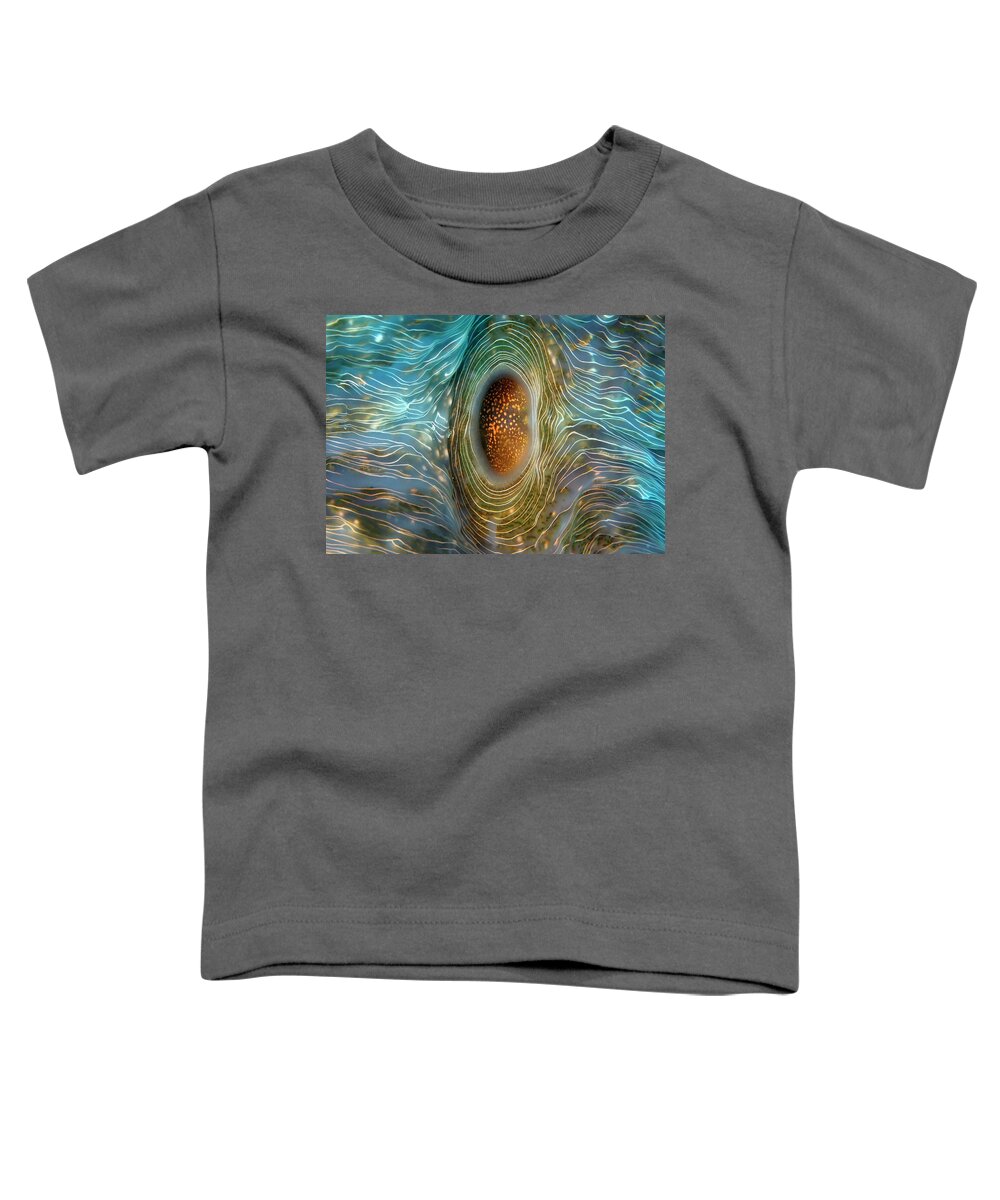 Abstract Toddler T-Shirt featuring the photograph Abstract clam by Artesub