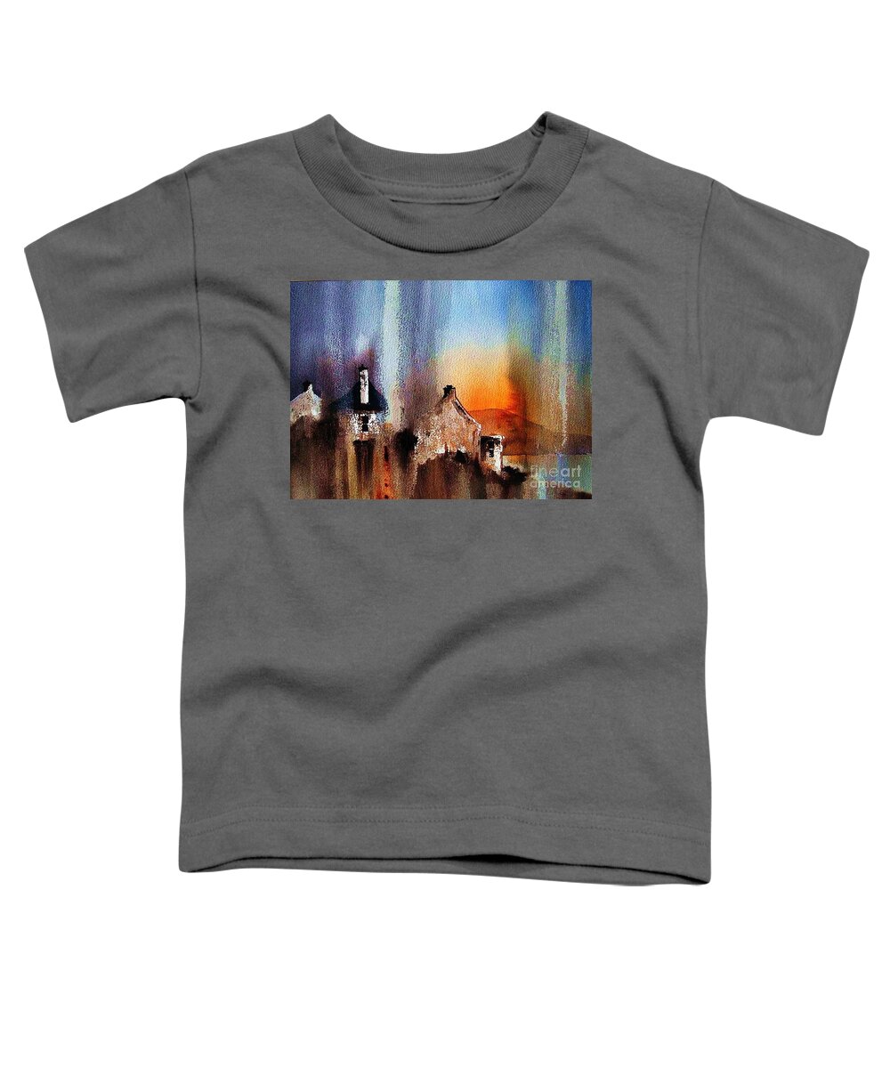 Toddler T-Shirt featuring the painting Achill Arora by Val Byrne