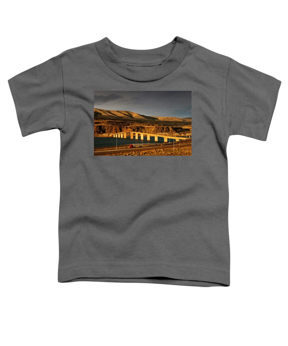Columbia River Toddler T-Shirt featuring the photograph Across The Columbia River by DArcy Evans