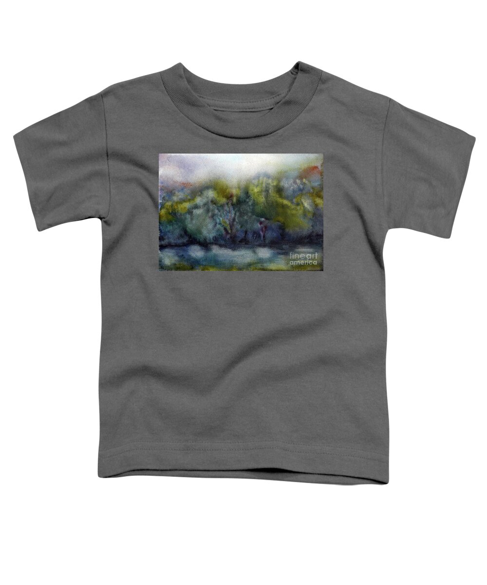 Winner Toddler T-Shirt featuring the painting Ada River by Jasna Dragun