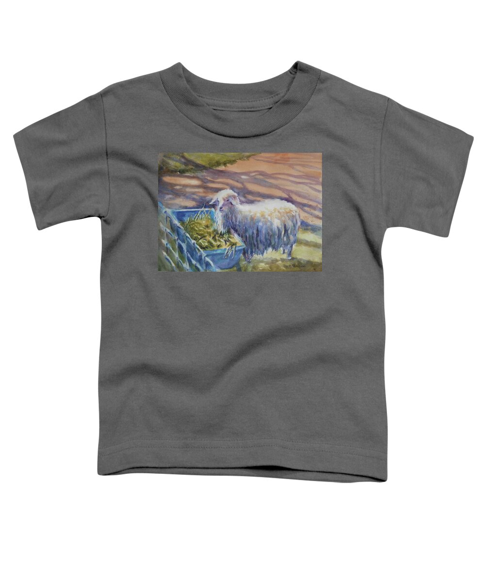 Goat Toddler T-Shirt featuring the painting Afghan by Barbara Parisien