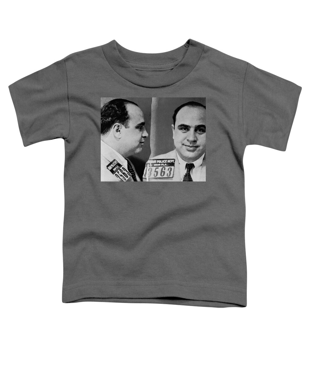 Al Capone Toddler T-Shirt featuring the photograph Al Capone Mug Shot 1931 Horizontal 8X10 by Tony Rubino
