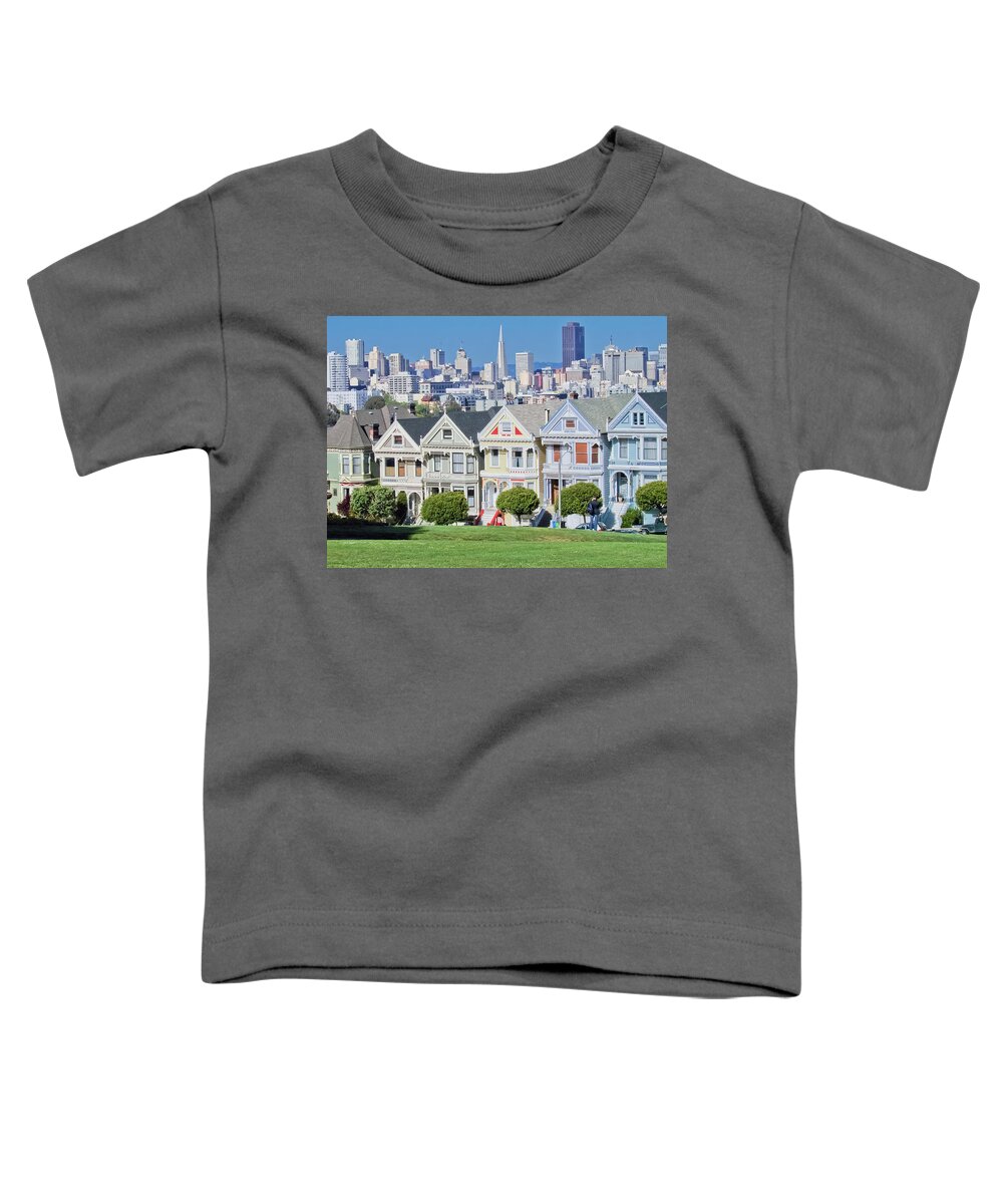 Pacific Heights Toddler T-Shirt featuring the photograph Alamo Square by Matthew Bamberg