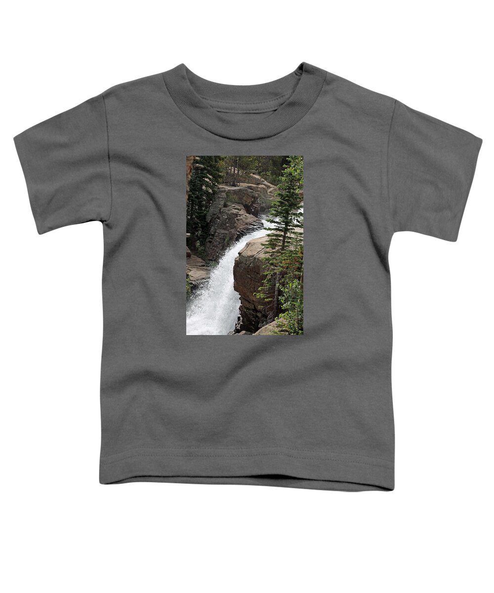 Alberta Falls Toddler T-Shirt featuring the photograph Alberta Falls 03 by Pamela Critchlow