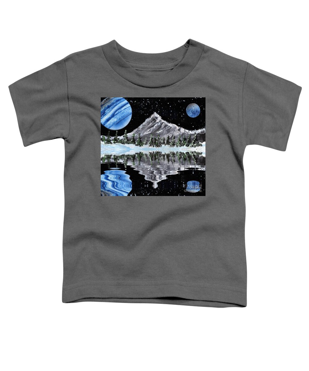 Spray Toddler T-Shirt featuring the painting Alien landscape by Bill Richards