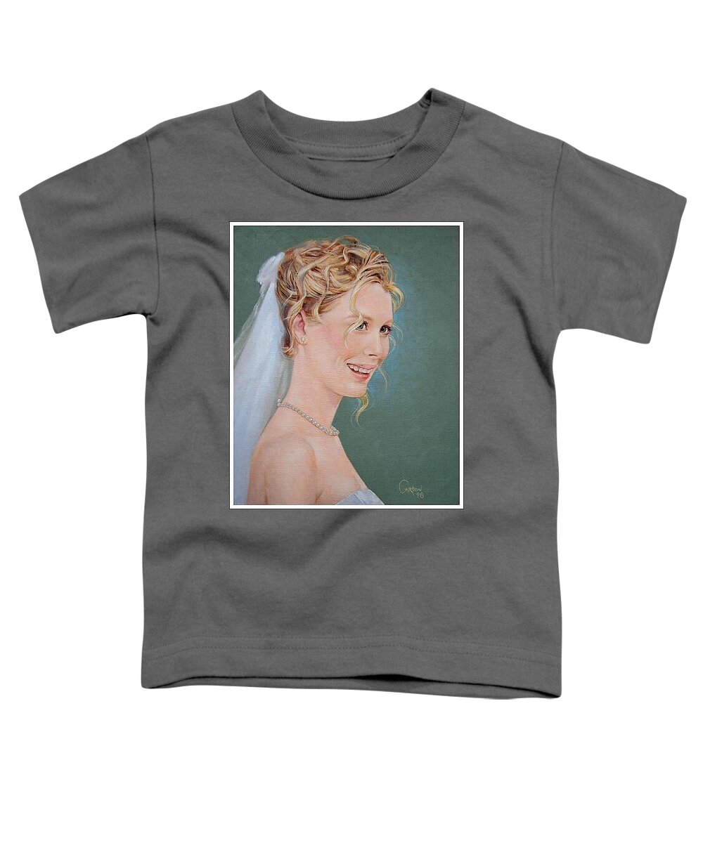 Wedding Toddler T-Shirt featuring the painting Allison by Jerrold Carton