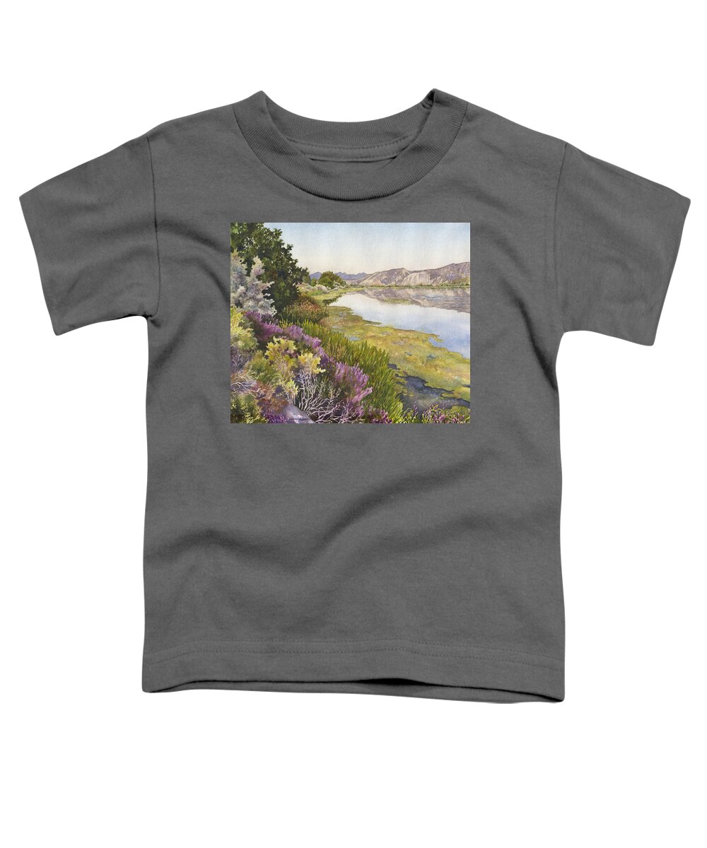 Oregon Trail Painting Toddler T-Shirt featuring the painting Along the Oregon Trail by Anne Gifford