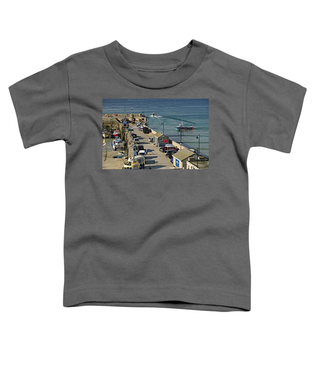 Britain Toddler T-Shirt featuring the photograph Along The South Pier - Newquay Harbour by Rod Johnson