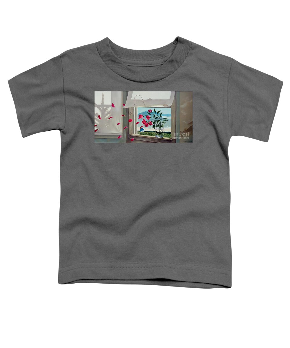 Roses Toddler T-Shirt featuring the painting Always with you by Christopher Shellhammer