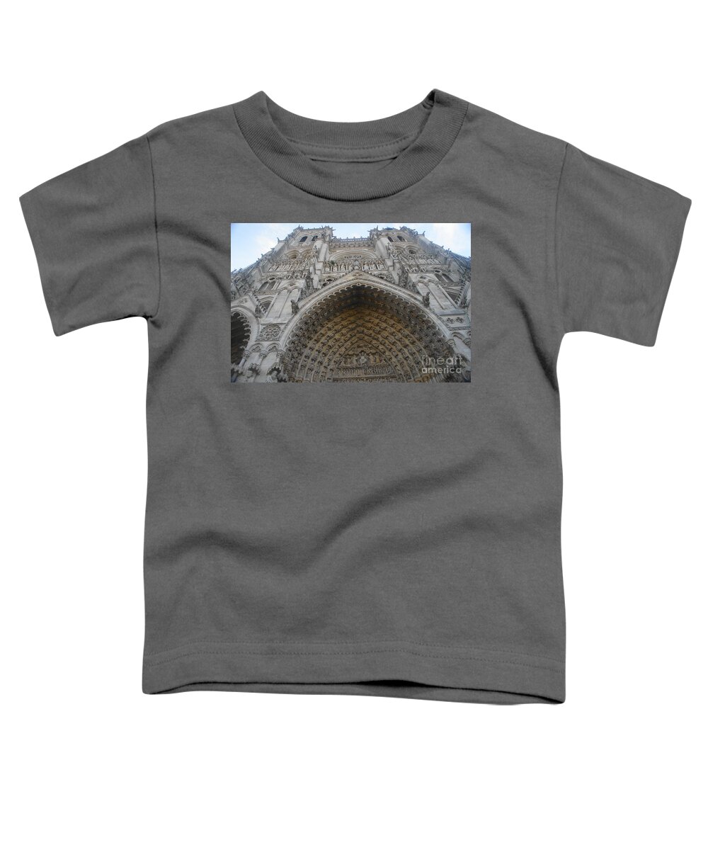 Gothic Toddler T-Shirt featuring the photograph Amiens Cathedral by Therese Alcorn