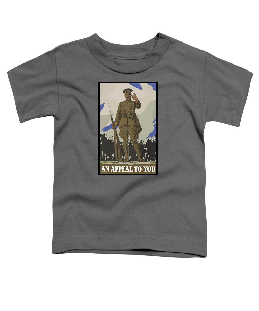Propaganda Toddler T-Shirt featuring the painting An Appeal To You by War Is Hell Store