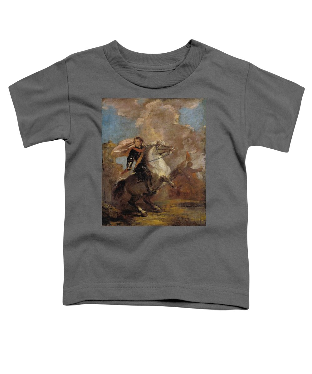 18th Century Art Toddler T-Shirt featuring the painting An Officer on Horseback by Joshua Reynolds