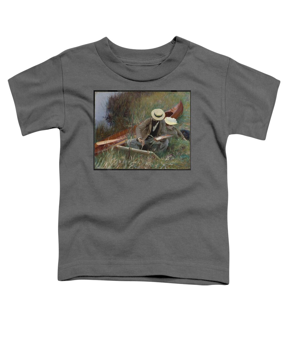 John Singer Sargent (american Toddler T-Shirt featuring the painting An Out of Doors Study by John Singer