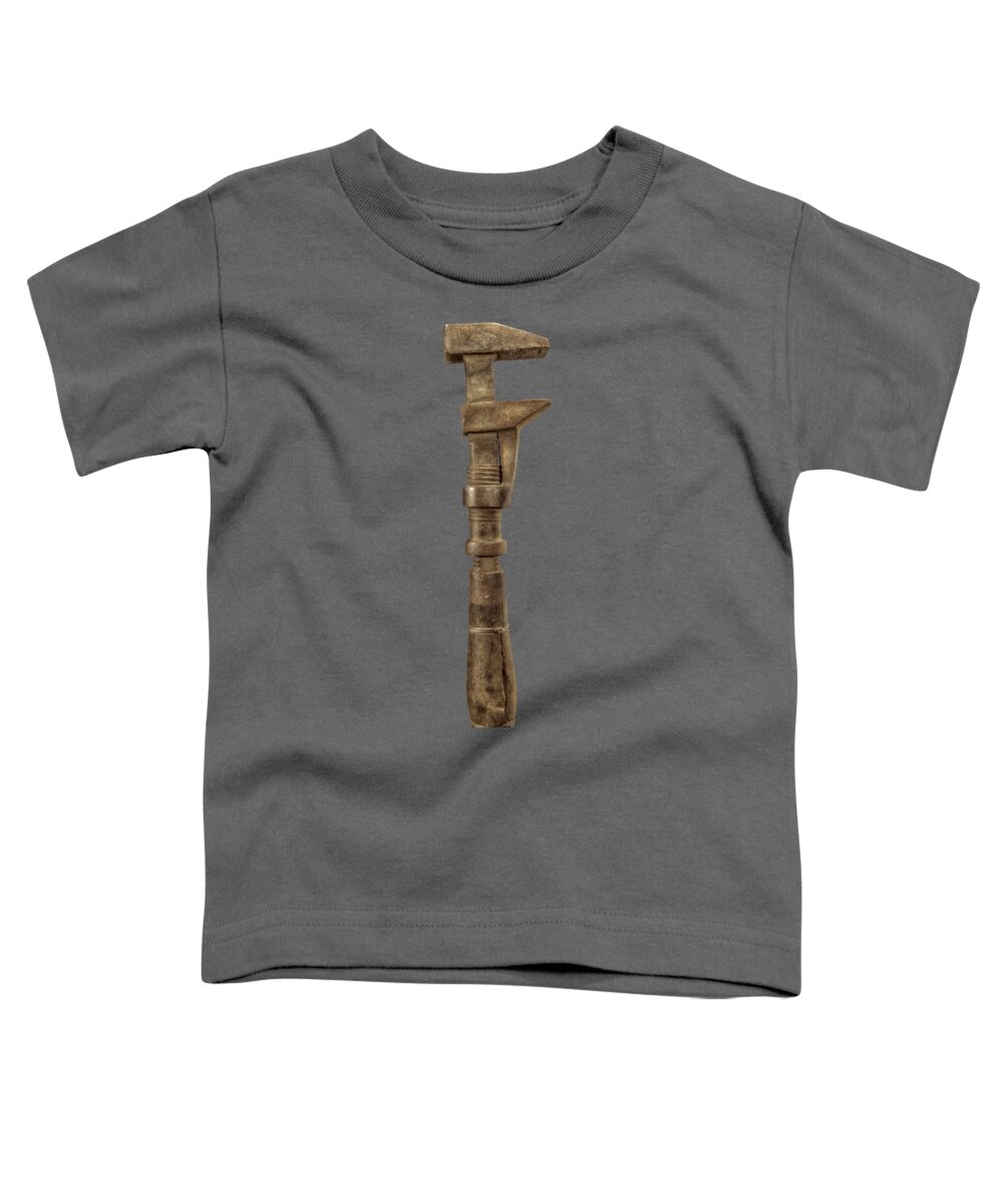 Antique Toddler T-Shirt featuring the photograph Antique Hammer Wrench Right Face by YoPedro