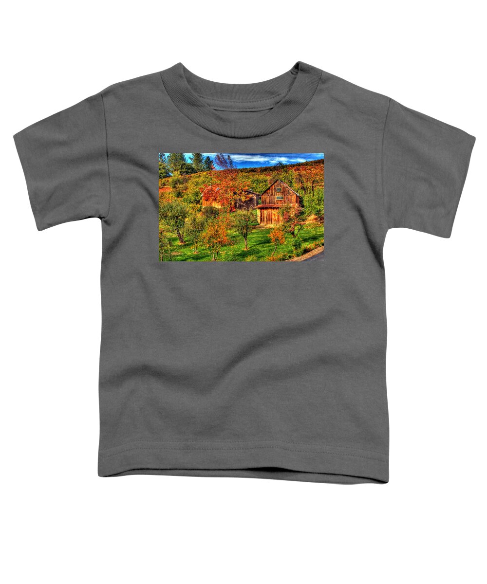 Apple Hill Toddler T-Shirt featuring the photograph Apple Hill Winery by Randy Wehner