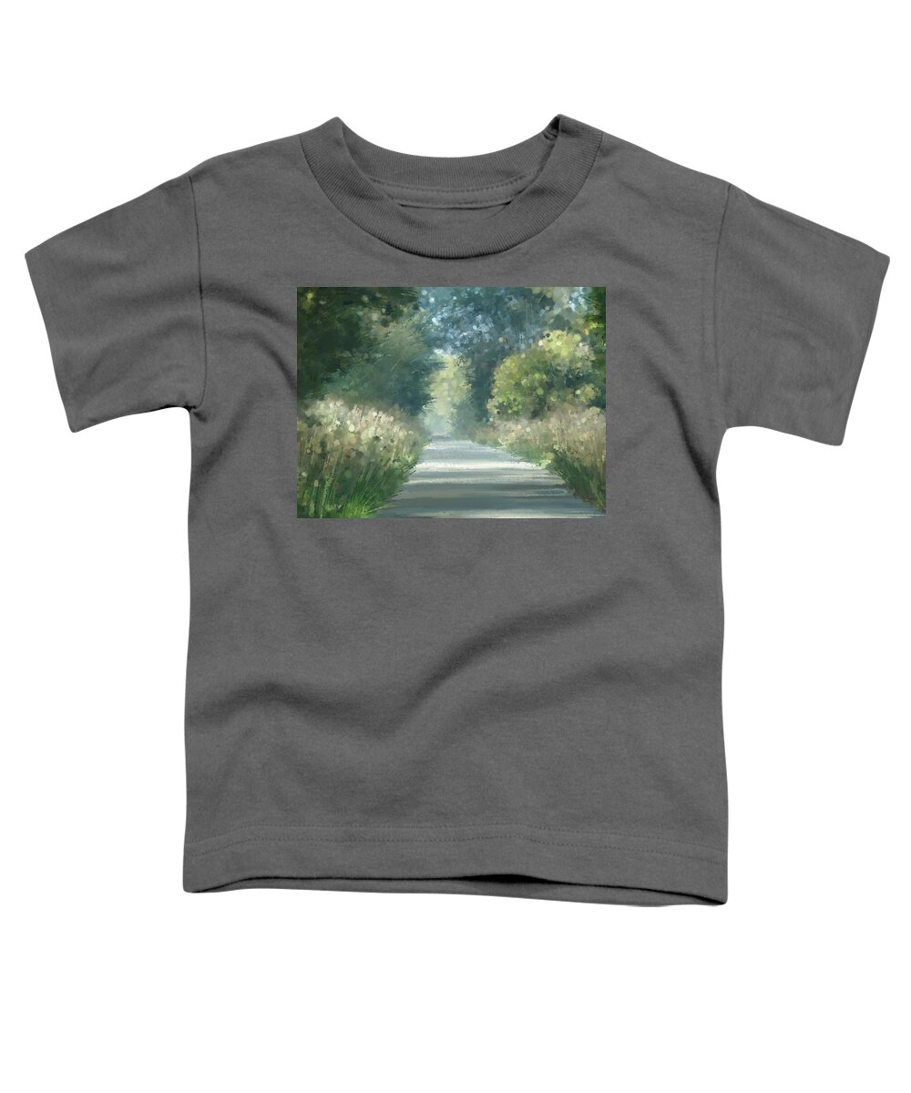 Painting Toddler T-Shirt featuring the pastel The road back home by Ivana Westin