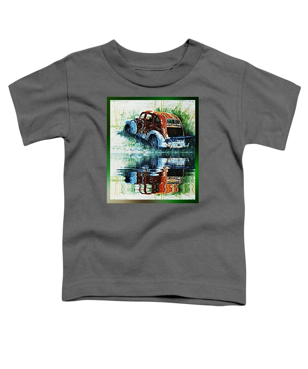Old Car Toddler T-Shirt featuring the painting As Time goes by. . . by Hartmut Jager