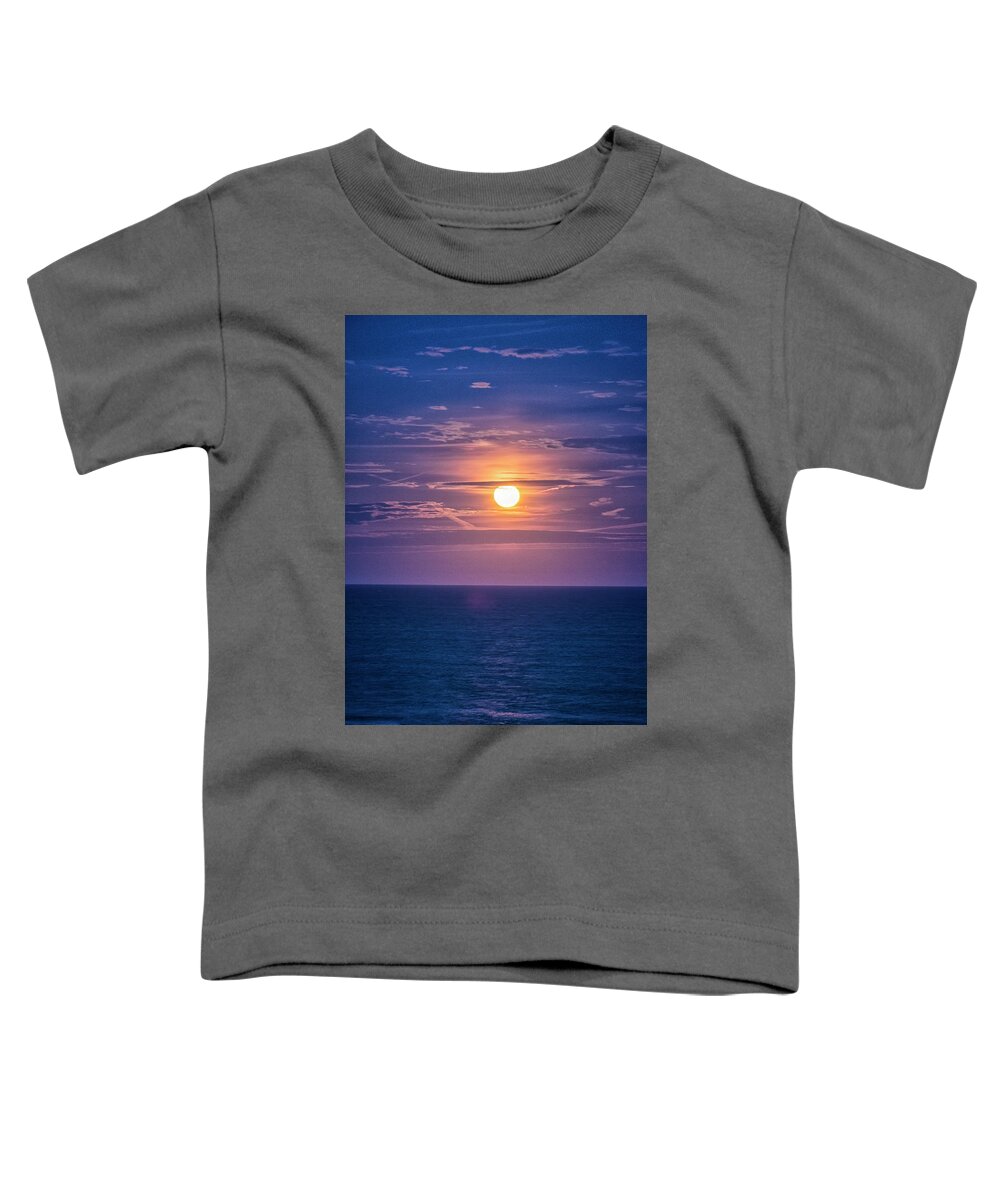 Cape May New Jersey Toddler T-Shirt featuring the photograph Asbury Super Moon by Tom Singleton