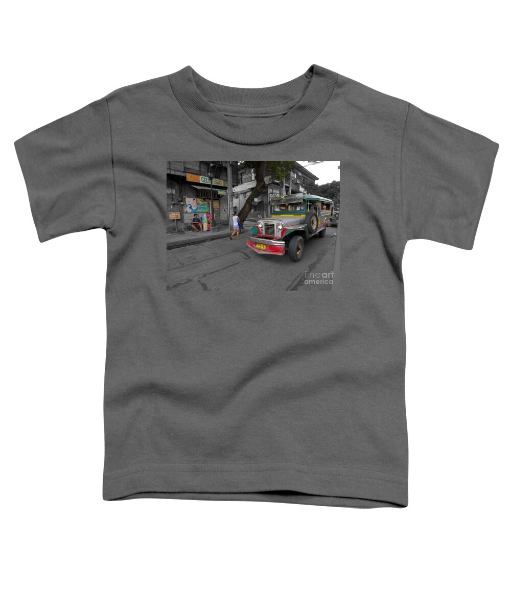 Asia Toddler T-Shirt featuring the photograph Asia Philippines Jeepney Sari Sari Store 6282092SC by Rolf Bertram