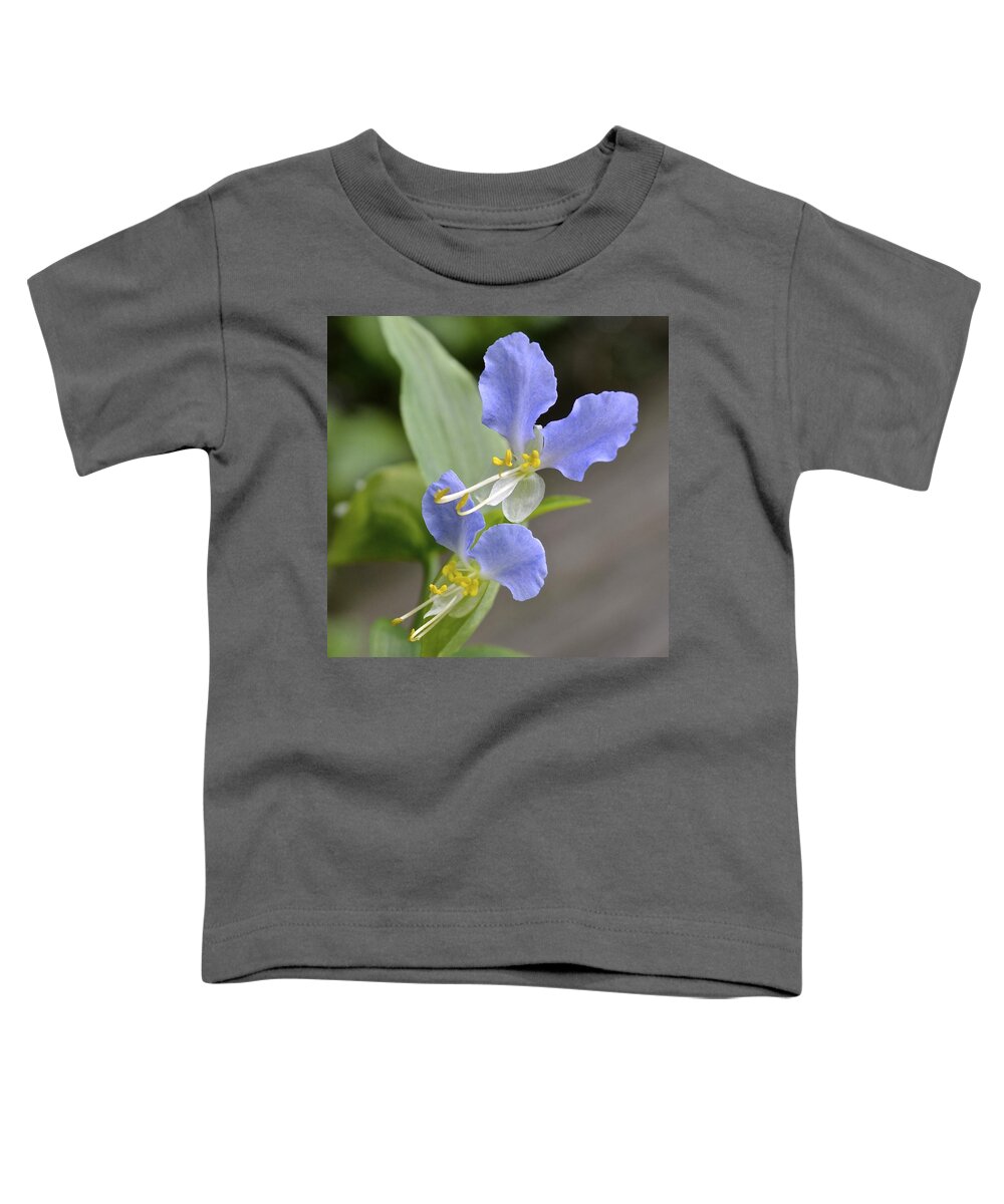 Wildflowers Toddler T-Shirt featuring the photograph Virginia Dayflower Pair by Tana Reiff