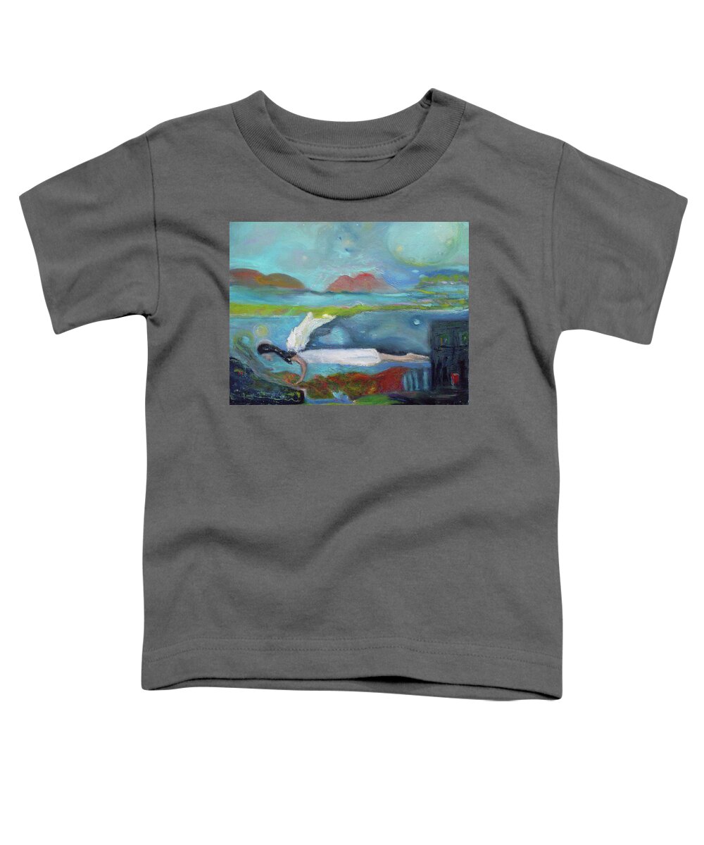 Symbolic Toddler T-Shirt featuring the painting Astral Plane by Susan Esbensen