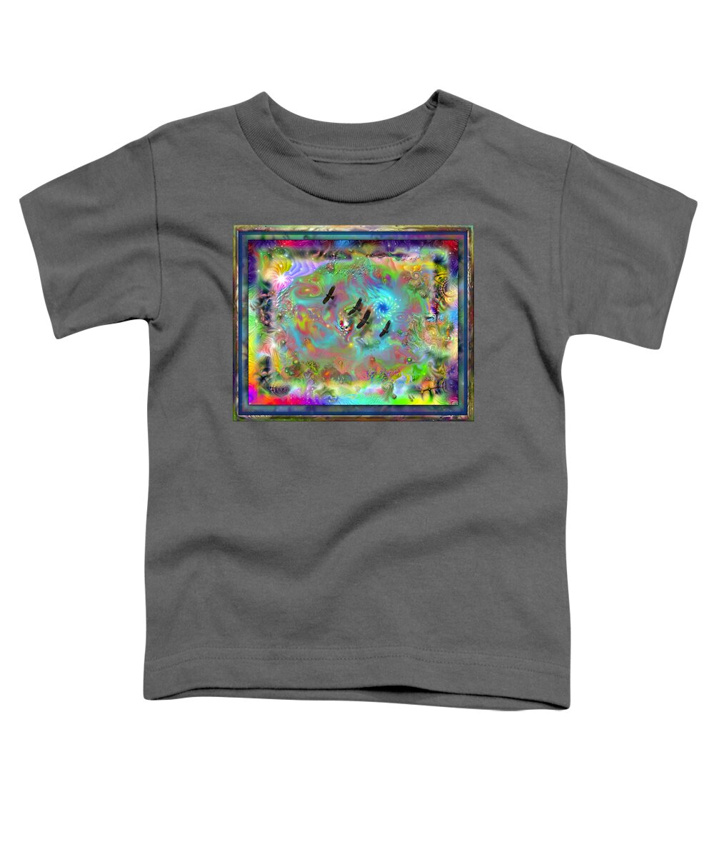 Astral Toddler T-Shirt featuring the digital art Astral vision by Leonard Rubins