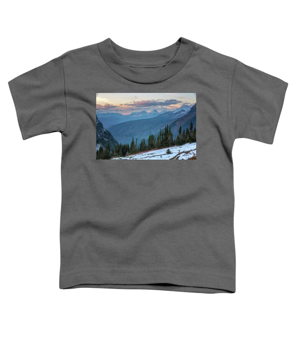 Bear Toddler T-Shirt featuring the photograph At the Logan Pass by Alex Mironyuk