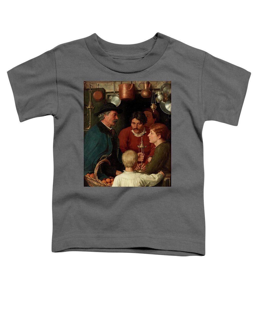 Metal Toddler T-Shirt featuring the painting At the Metal Merchant by Henry Scott Tuke