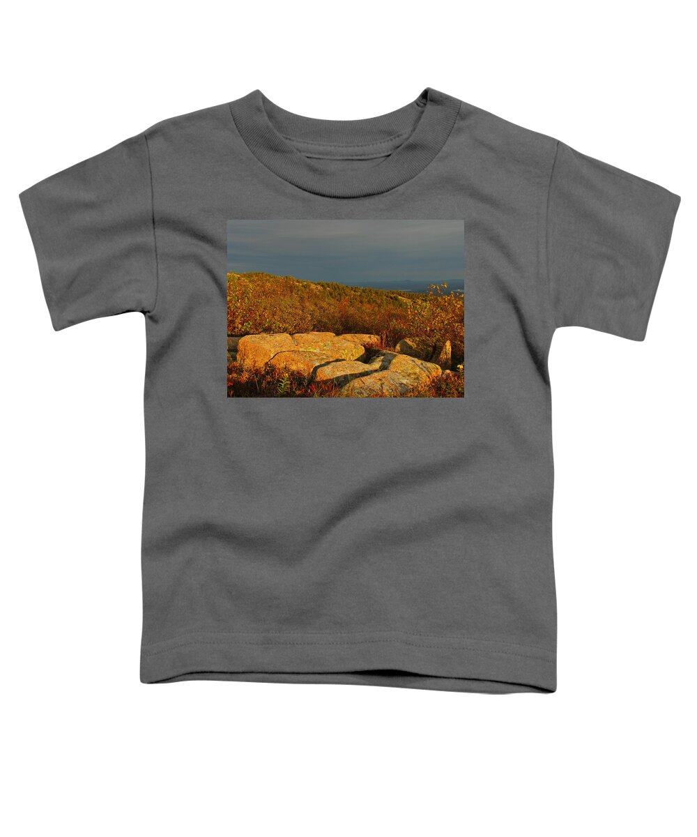 Acadia Np Toddler T-Shirt featuring the photograph Atlantic Ocean Sunrise Light by Juergen Roth