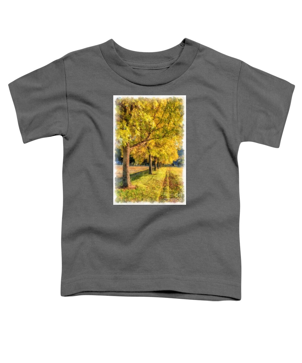 Fall Toddler T-Shirt featuring the painting Autumn Splendor Watercolor by Edward Fielding