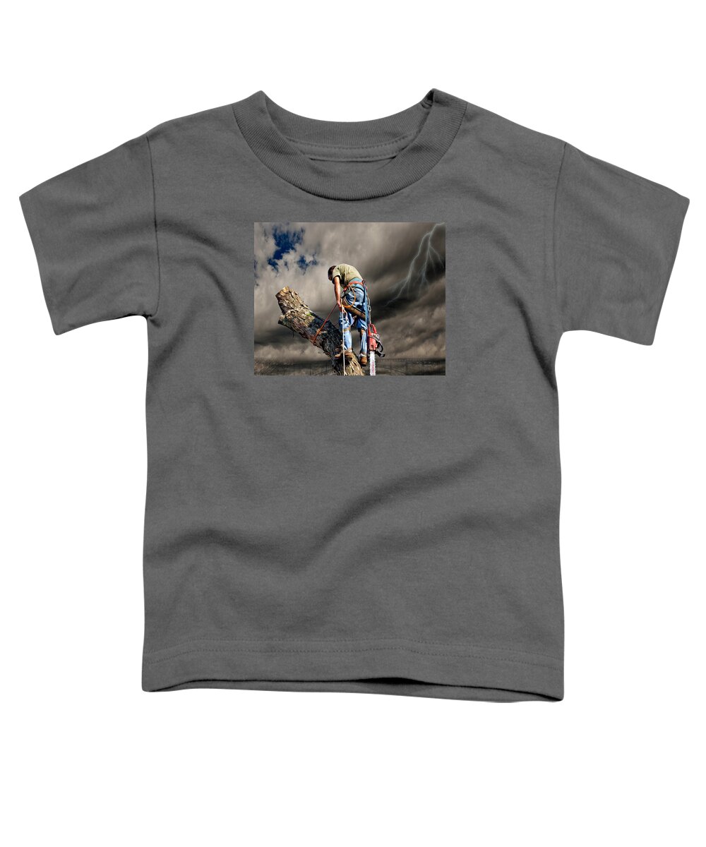 Ax Man Toddler T-Shirt featuring the photograph Ax Man by Mark Allen