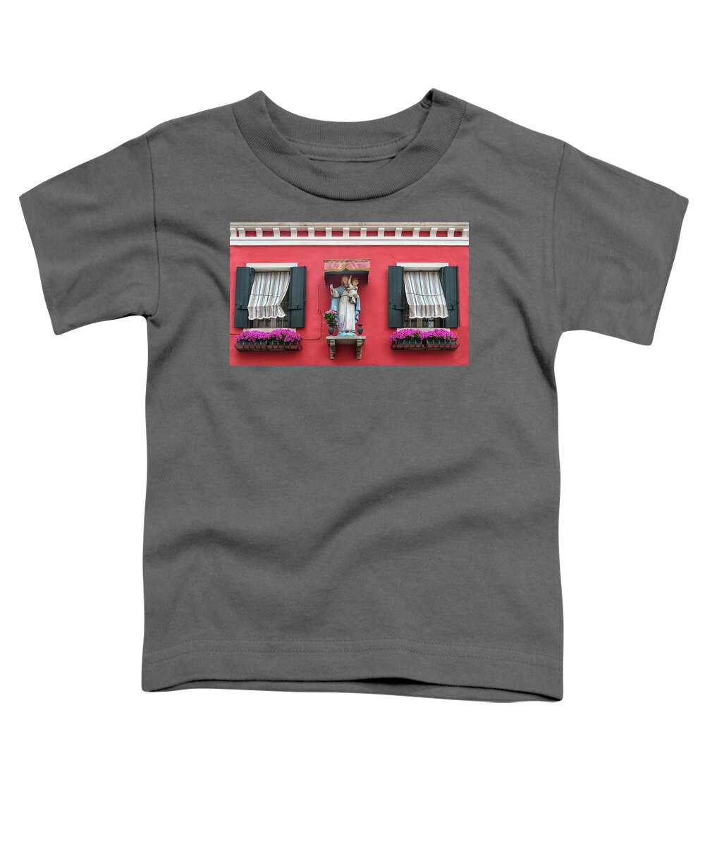 Burano Toddler T-Shirt featuring the photograph Baby Jesus in Burano by Dave Mills