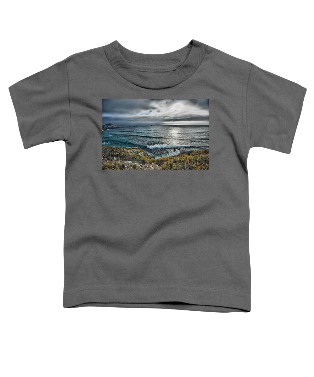 Beach Toddler T-Shirt featuring the photograph Bad weather is approaching by Andreas Freund