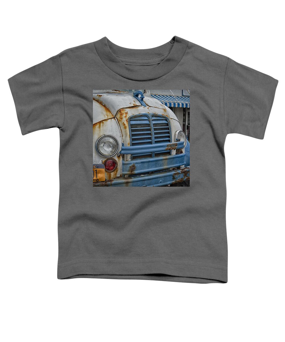 Divco Toddler T-Shirt featuring the photograph Badly Bruised DivCo by Guy Whiteley