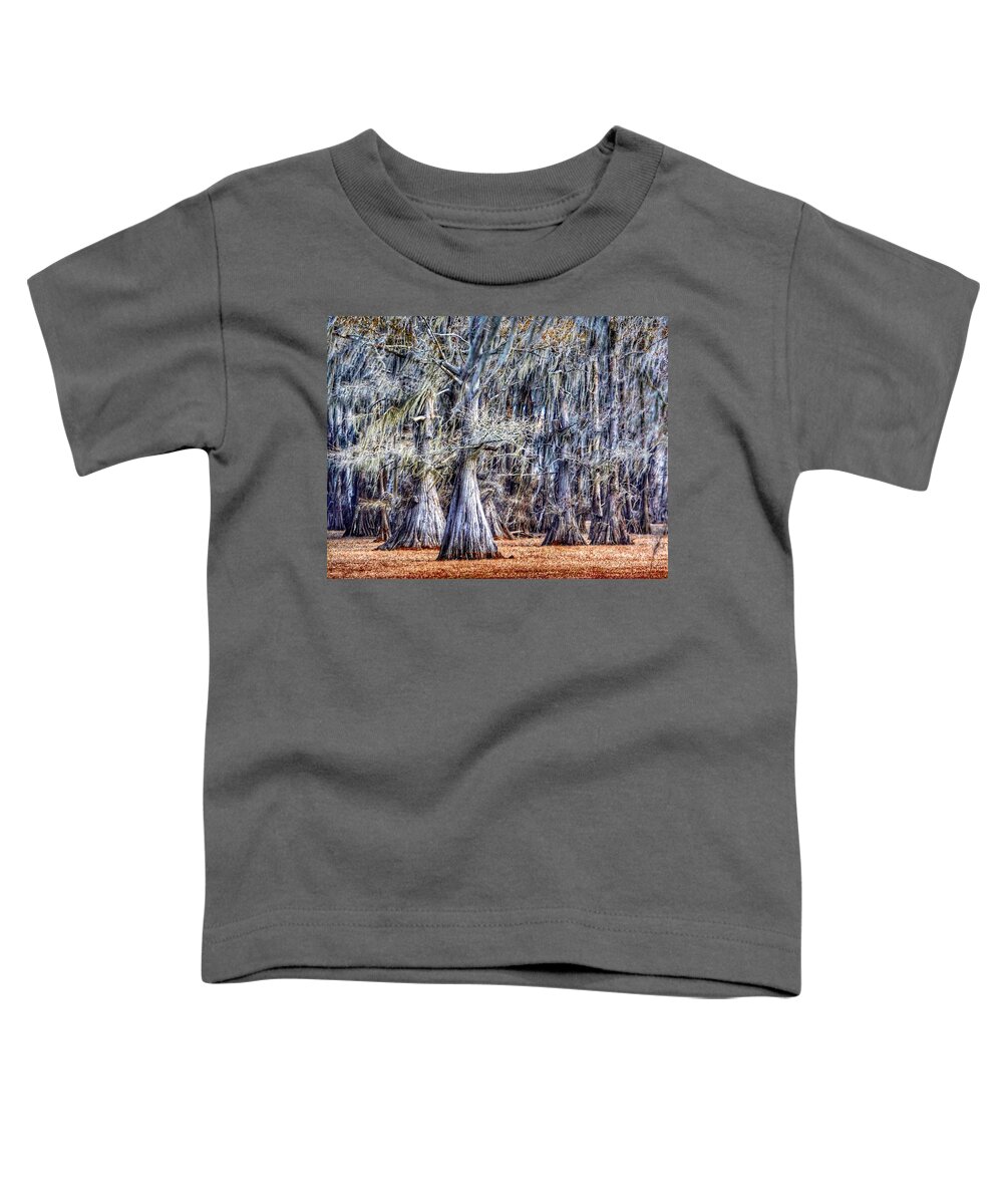 Caddo Lake Toddler T-Shirt featuring the photograph Bald Cypress in Caddo Lake by Sumoflam Photography