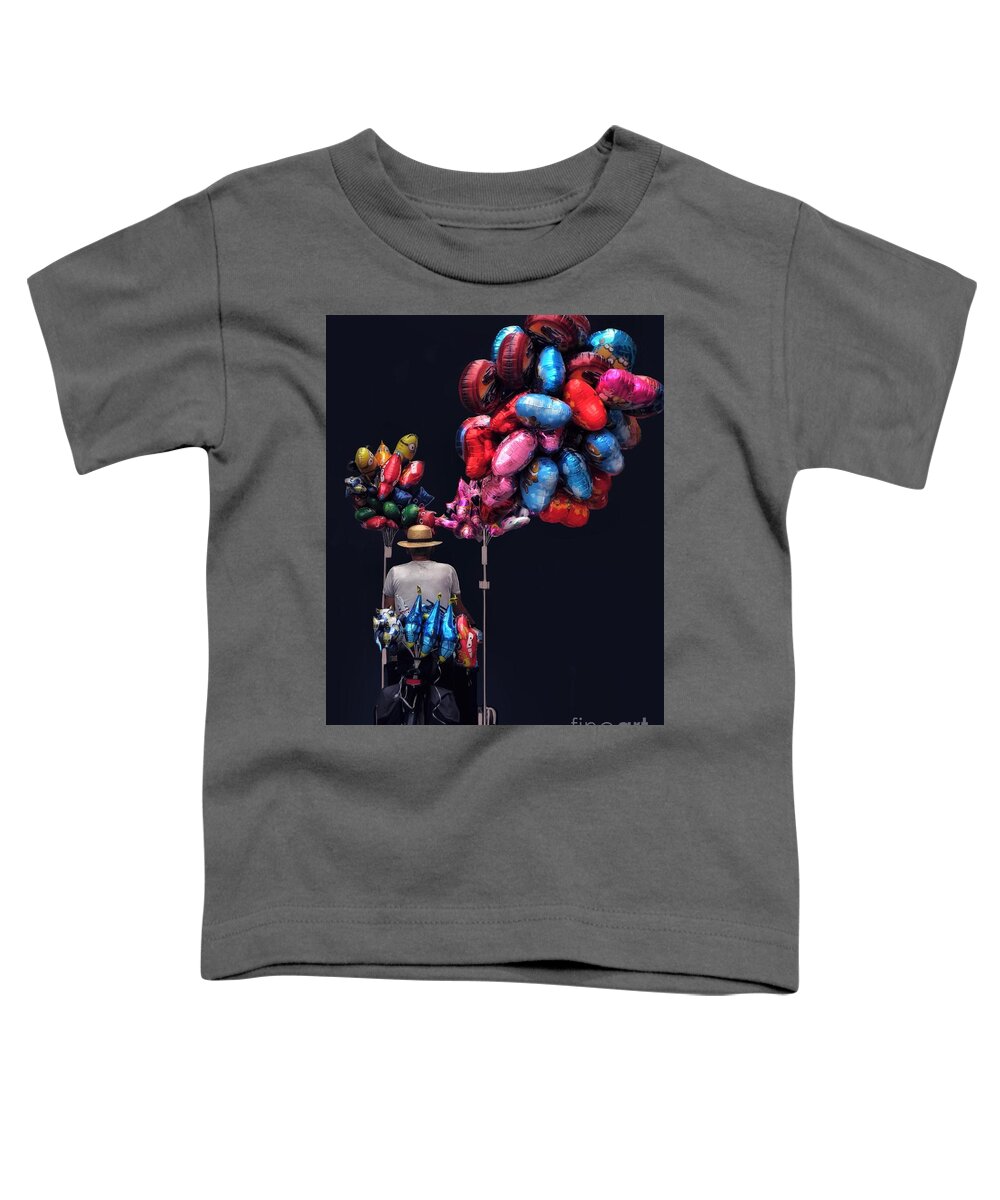 Balloons Toddler T-Shirt featuring the digital art Balloons for Sale by Diana Rajala