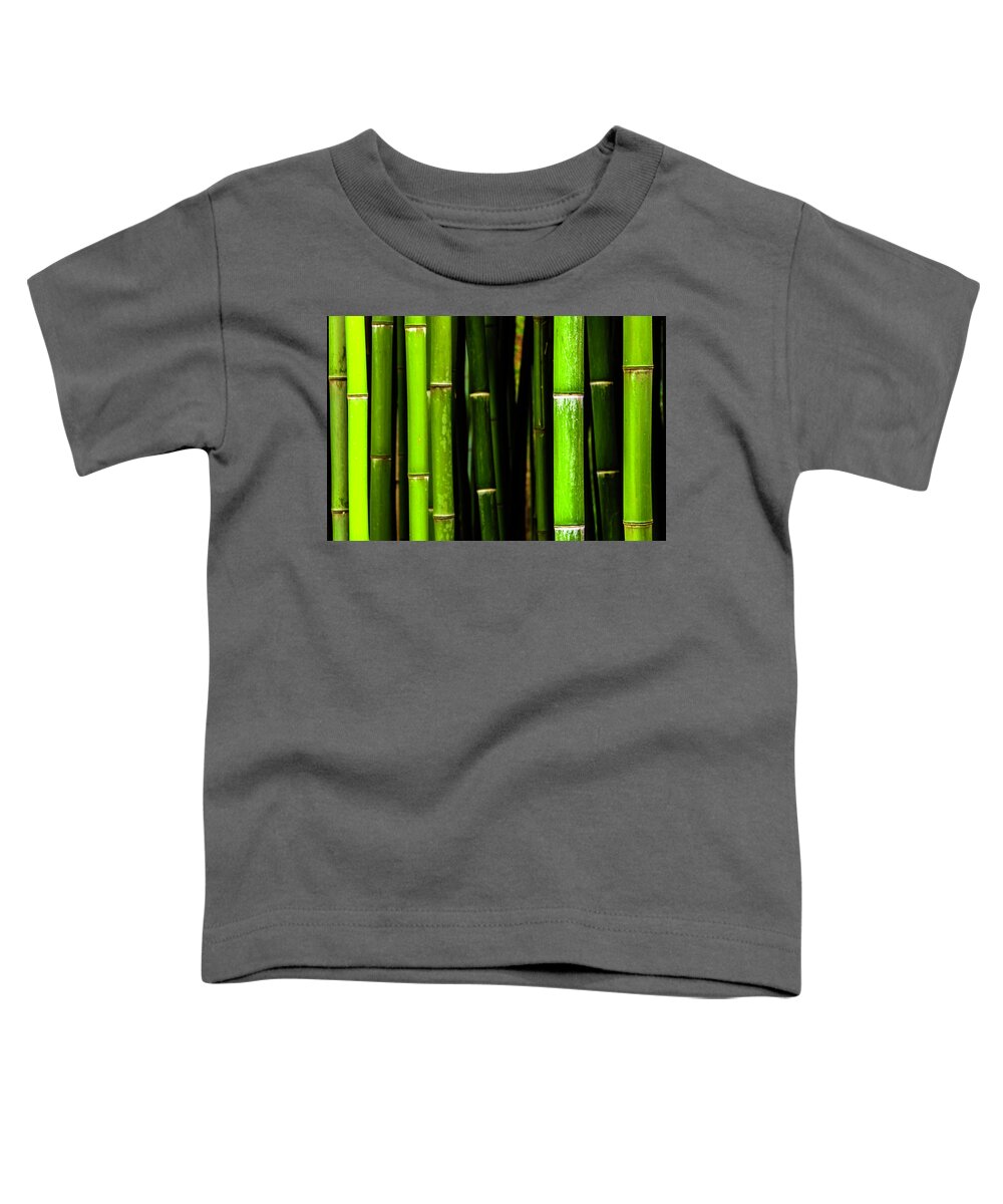 Green Bamboo Toddler T-Shirt featuring the photograph Bamboo Sticks by Wolfgang Stocker