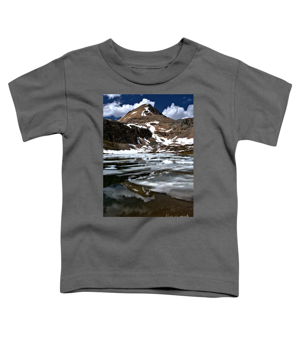 Helen Lake Toddler T-Shirt featuring the photograph Banff Helen Lake Portrait by Adam Jewell