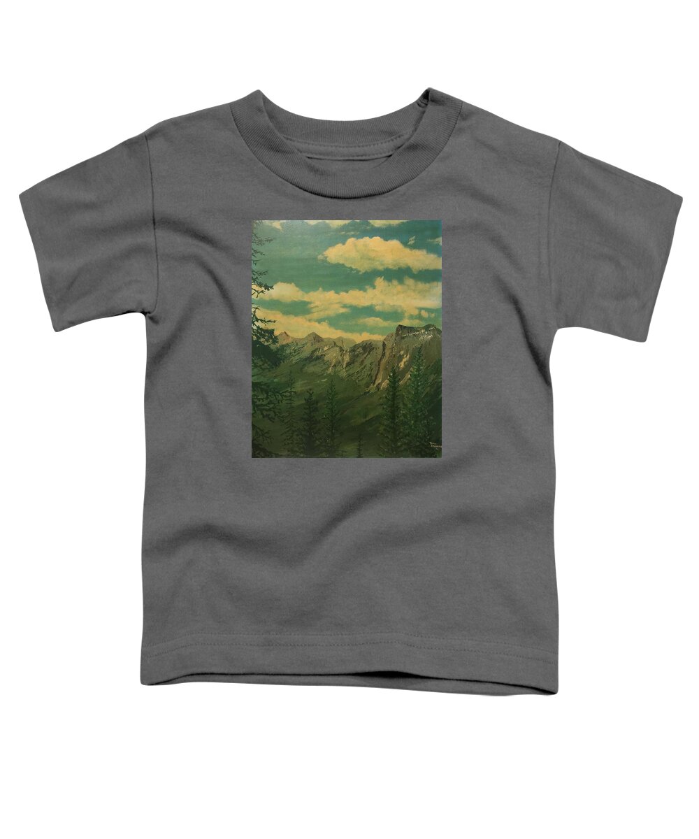Banff Toddler T-Shirt featuring the painting Banff by Terry Frederick