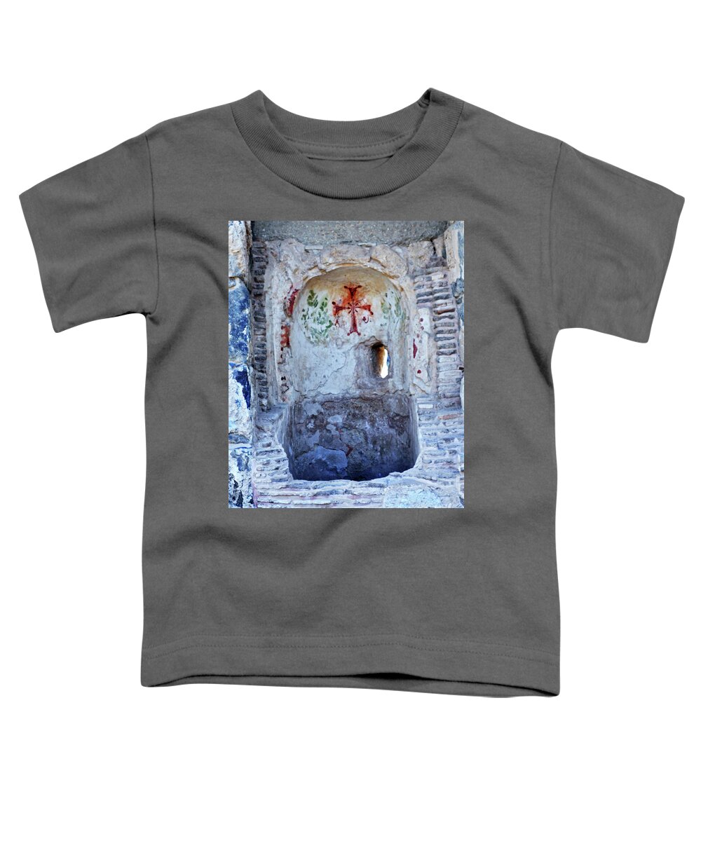 Archaeology Toddler T-Shirt featuring the photograph Baptistry Stie in Beit She'an by Lydia Holly